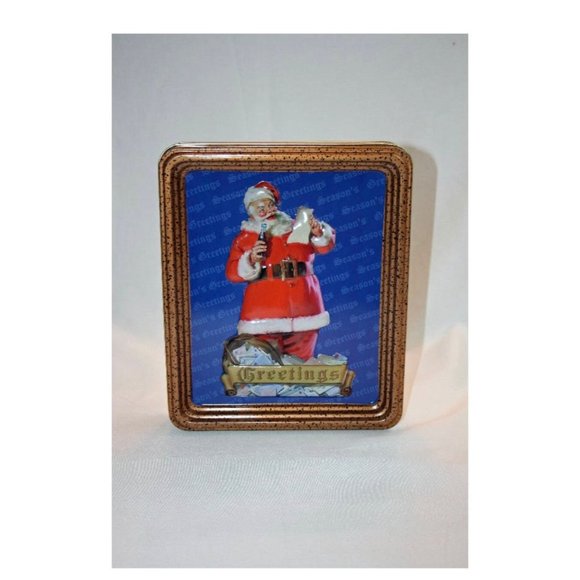 Vintage Coca-Cola Frame Christmas Santa Tin Collector’s Tin - Coca Cola Collecti - Picture 1 of 5